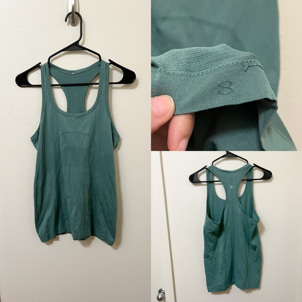 •LULULEMON• Swiflty Tech Tank Top Racerback Frosted Pine / Frosted Pine